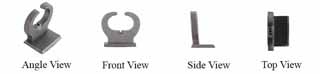 Rear sight,
buckhorn with short base,
for 13/16" or 7/8" octagon barrel,
wax cast steel